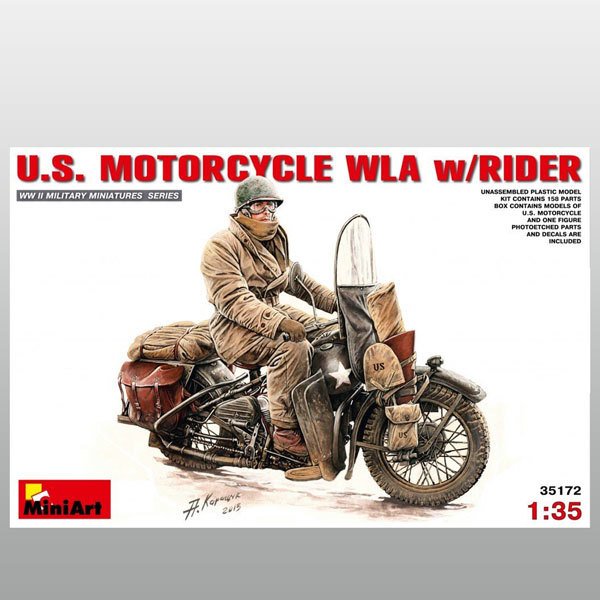 U.S. Motorcycle WLA with rider
