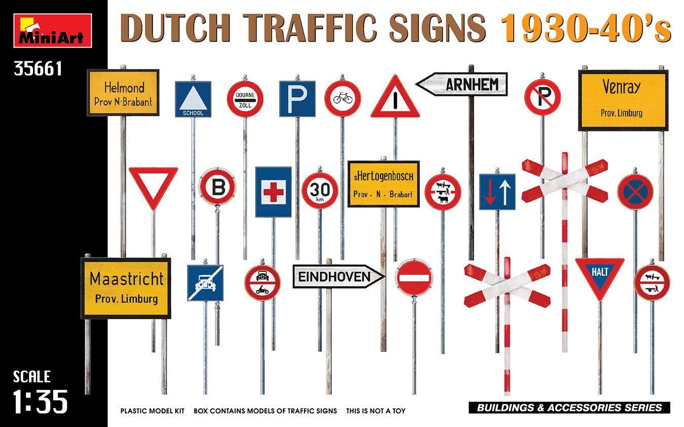 MiniArt Hollanda Trafik İşaretleri (1930-40'lar