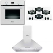 Hotpoint - ARİSTON Ankastre Set; FH 538 WH.HAS Ankastre Fırın, TD 640 SWH.HA Ankastre Ocak, HNP 6.6 AMW.HA Davlumbaz