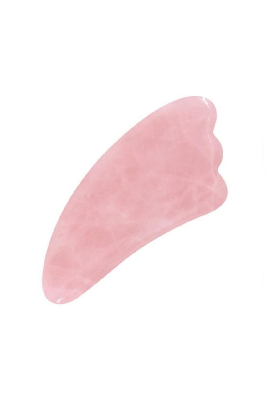 Pembe Kuvars Gua Sha Masaj Taşı Model 2