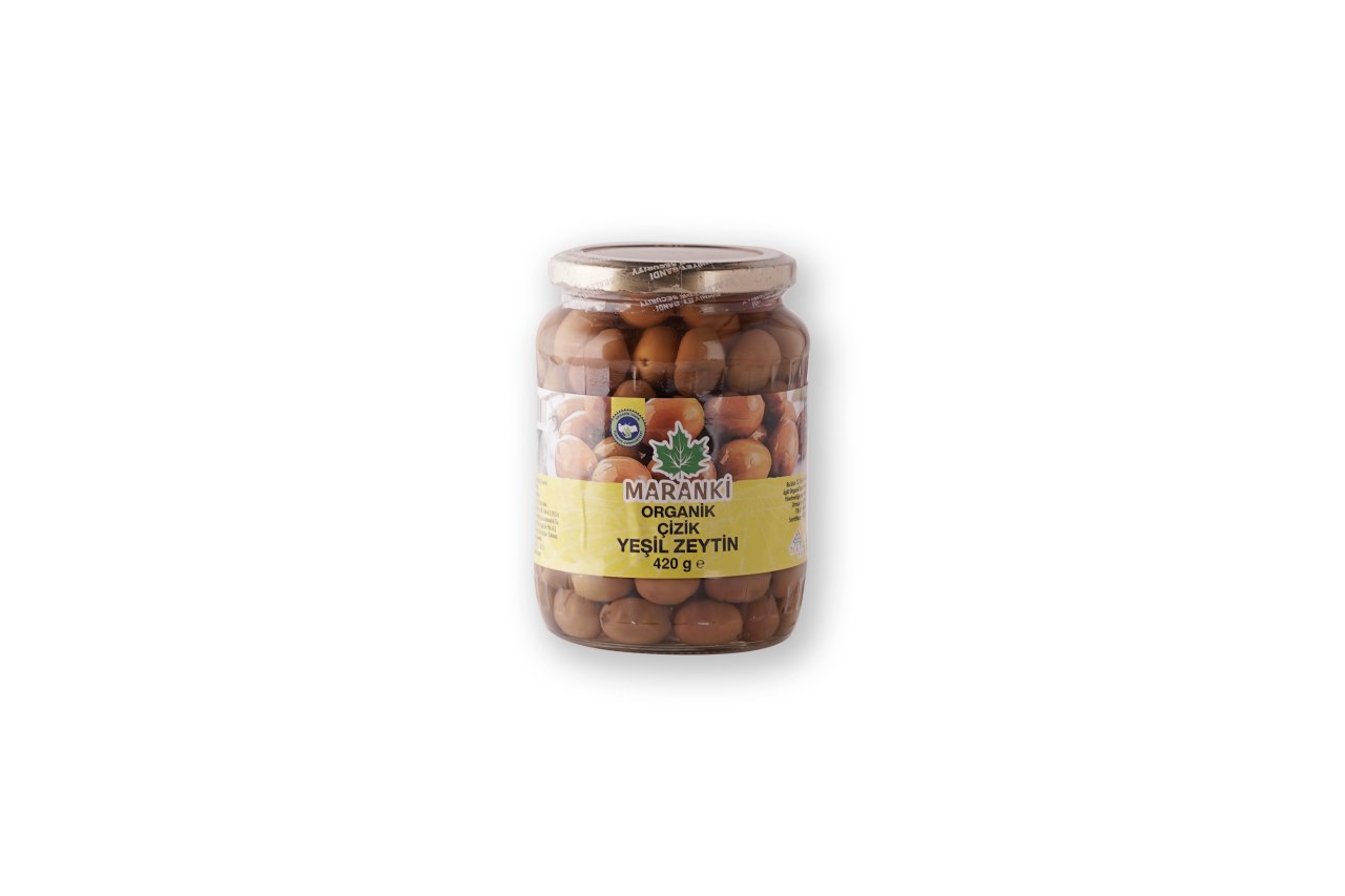 Maranki Organik Çizik Yeşil Zeytin 420 GR