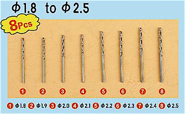 Matkap Ucu Seti No.3 (1,8/2,5) 8 Ad.