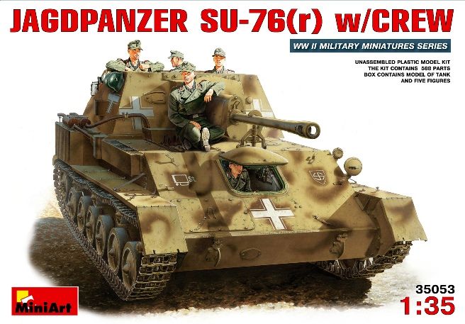 1/35 German Jagdpanzer SU-76 (r) w/crew