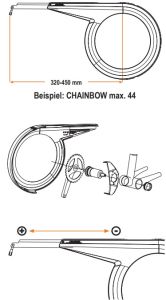 Sks Chainbow 199 mm Zincir Koruyucu Siyah