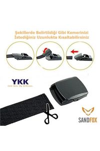 Sandfox Flex Outdoor Taktik Kemer - Siyah