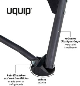 UQUIP Sandy XL Yüksek Konforlu ve Takviyeli Katlanır Plaj ve Kamp Sandalyesi