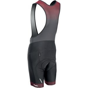 Northwave Origin Bibshort Askılı Kısa Tayt - Siyah/Kırmızı