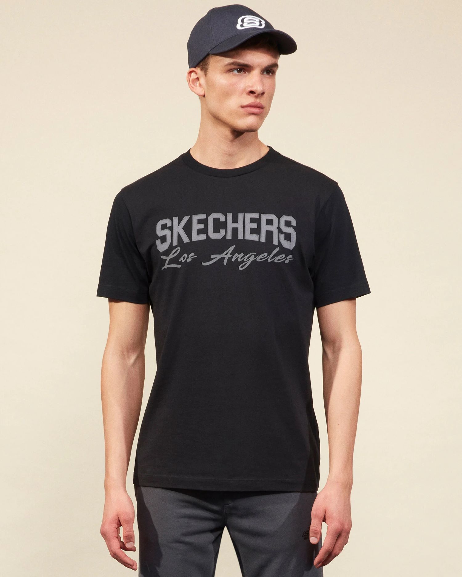 Skechers Graphic Tee M Crew Neck Erkek Siyah T-Shirt