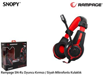 Rampage SN-R1 Kırmızı/Siyah Oyuncu Mikrofonlu Kulaklık