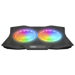 Rampage AD-RC9 TORNADO Siyah 2 Fanlı 10-18 RGB Işıklı Notebook Soğutucu Stand