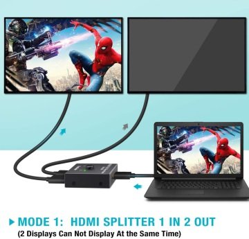 2 Port Hdmi Switch Ve Splitter S-Link SL-LU613 Çift Yönlü Bidirectional