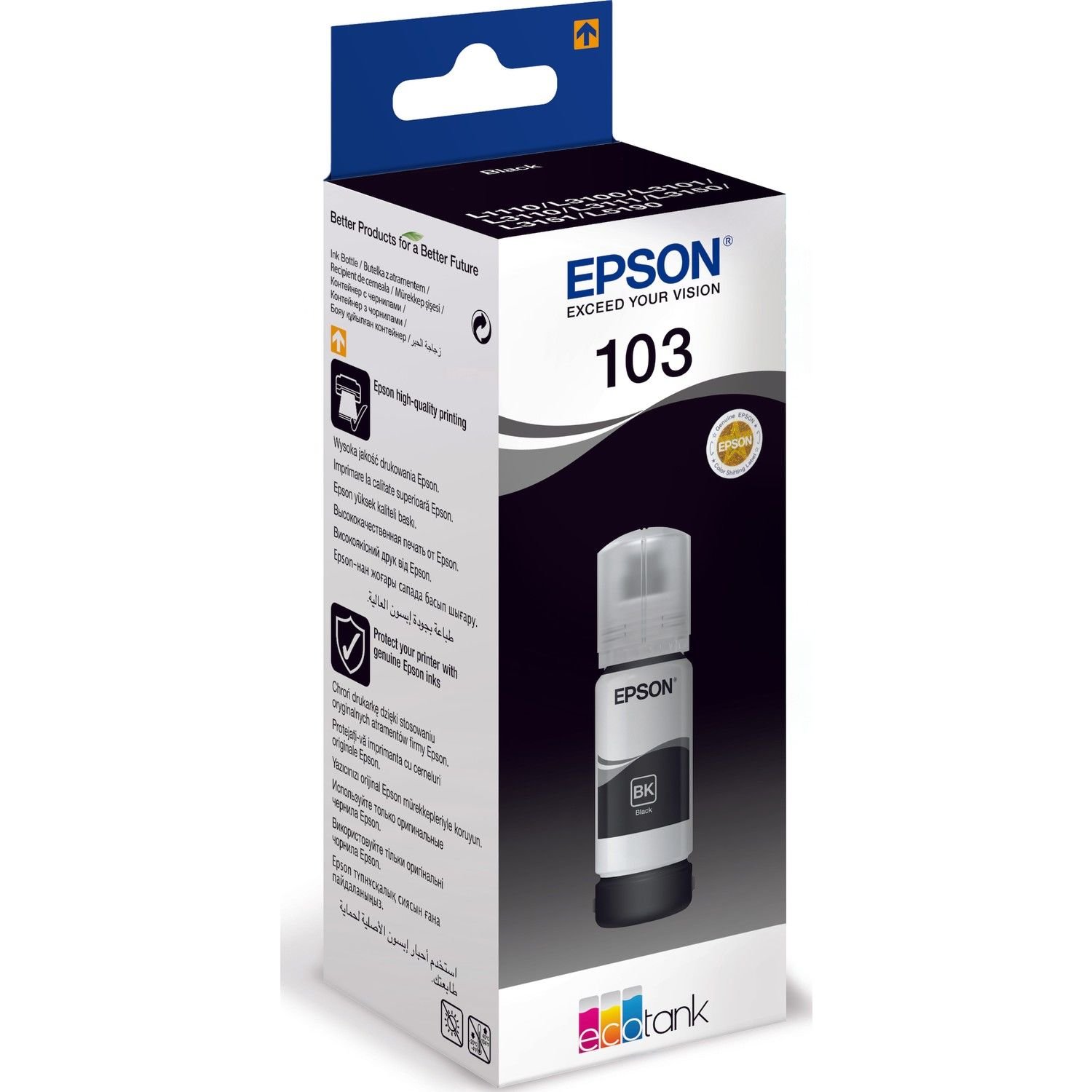 Orjinal Epson T103 Siyah Boya (Black) 65 ml