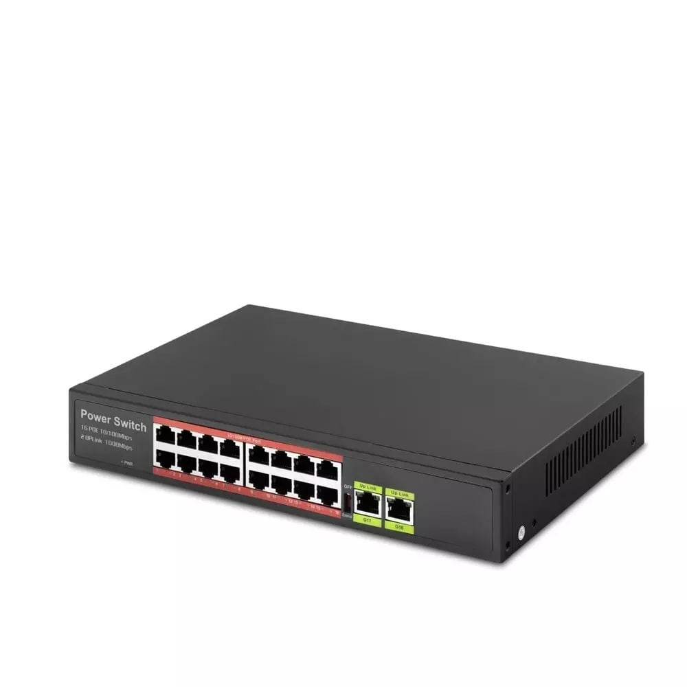 HADRON HD16 POE SWITCH 16 PORT 2 UPLİNK 16+2 10/100/1000 MBPS