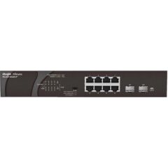 RUIJIE RG-ES110GDS-P 8 Portlu, 10/100/1000 Gigabit, Tak Çalıştır Switch, 2 SFP, 8 Port PoE+ (120W)