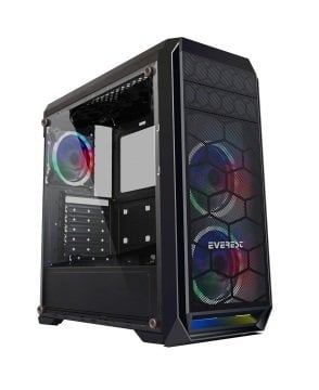 Everest Metafor K700 Oyuncu Kasası - 3 Rainbow Fanlı Temper Pencereli