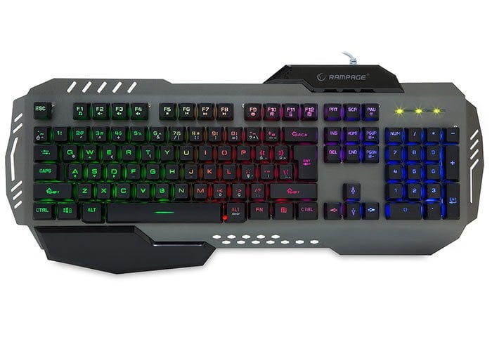Rampage KB-R79 7 Işıklı Metal Kasa Ergonomik Pedli Oyuncu Klavyesi