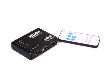 S-Link SL-HSW55 HDMI IR Kontrollü Kumandalı 5 Çıkışlı Hd Switch 5 Farklı Cihazı Tek Görüntü Ekranında Kontrol İmkanı
