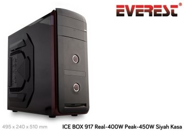 Everest ICE BOX 917 Powersız Siyah Kasa