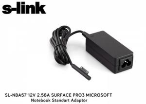 S-link SL-NBA57  Microsoft Surface Pro3 Notebook Standart Adaptör 12V 2.58A