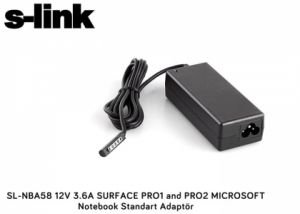 S-link SL-NBA58 Microsoft Surface Pro1 ve Pro2 Notebook Standart Adaptör 12V 3.6A