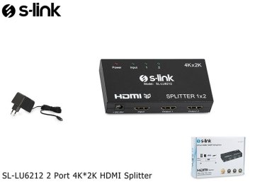 S-Link SL-LU6212 2 Port 4K*2K HDMI Splitter