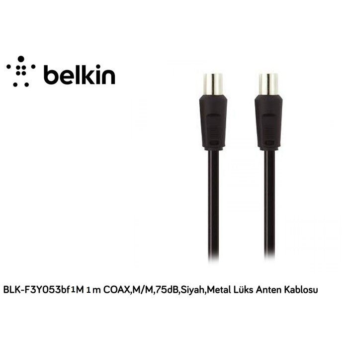 Belkin BLK-F3Y053bf1M 1mt. Coax,M/M,75dB Anten Kablosu
