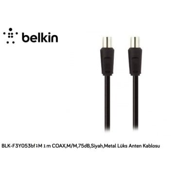 Belkin BLK-F3Y053bf1M 1mt. Coax,M/M,75dB Anten Kablosu
