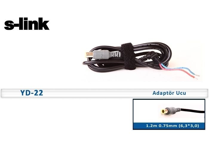 S-link YD-22 1.2m 0.75mm (7,9*5,5) Notebook Adaptör Kablo