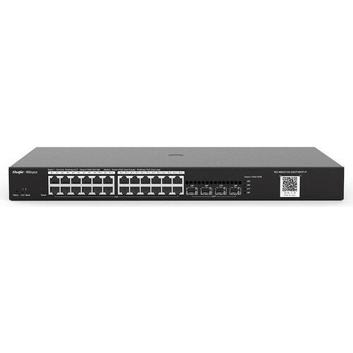 Reyee RG-NBS3100-24GT4SFP-P 26 Portlu, 10/100/1000 Gigabit, L2 Yönetilebilir Switch, 4 SFP, 24 Port PoE+ (370W)