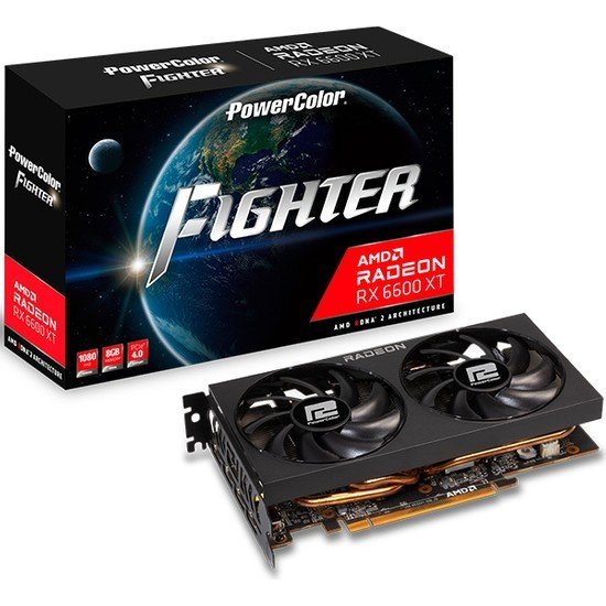 PowerColor AXRX-6600-8GBD6-3DH Fighter AMD Radeon RX 6600 8GB GDDR6 GDDR6 E