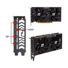 PowerColor AXRX-6600-8GBD6-3DH Fighter AMD Radeon RX 6600 8GB GDDR6 GDDR6 E