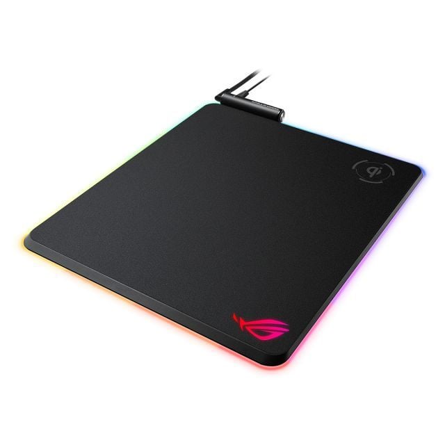 ASUS ROG BALTEUS QI RGB GAMING MOUSE PAD AURA SYNC RGB SERT YÜZEY USB GEÇİŞİ KAYMAZ KAUÇUKTAN TABAN KABLOSUZ SARJ