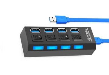 Hytech HY-U350 4*Usb Port USB 3.0 Siyah Usb Hub...Taşıması Kolay Minimal Tasarımlı 4 Adet Usb 3.0 Data Port 1 Adet Hızlı Şarj Sağlayan Akıllı Şarj Portlu Aç-Kapa Anahtarlı Mavi Ledli Hot Swap Destekli Usb Hub