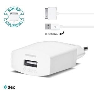 Ttec - 2SCC751B iPhone 4/4S Compact Seyahat Şarj Cihazı - 1000mA