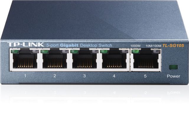 TP-LINK TL-SG105 5 PORT GIGABIT MASAÜSTÜ SWITCH (ÇELİK KASA)