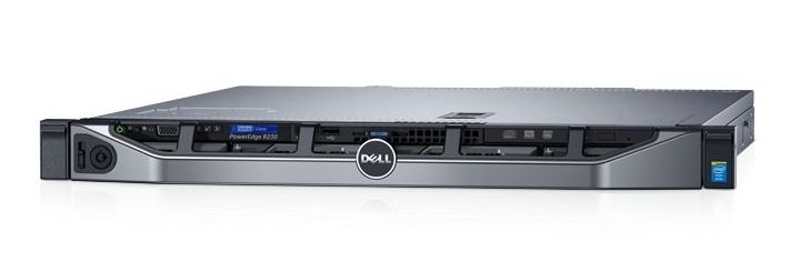 Dell PowerEdge R230 PER230TR1 Sunucu - 1U Rackmount E3-1220 v6 8Gb 1x2Tb 1x250W Psu Server