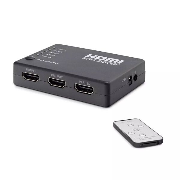 HADRON HDX1272(241) SWITCH HDMI KUMANDALI 5 PORT