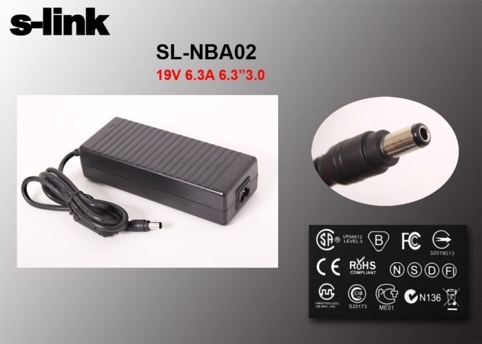 S-link SL-NBA02 Toshiba Notebook Standart Adaptör 120W 19V 6.3A 6.3x3.0