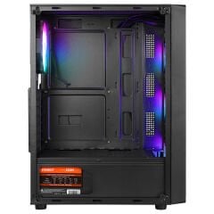 Everest MIDION Mesh PEAK 350W 4*120MM Rainbow Fanlı Temperli Camlı Mid-T Gaming Oyuncu Kasası