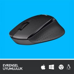 LOGITECH M330 SESSİZ KABLOSUZ OPTİK MOUSE-SİYAH 910-004909