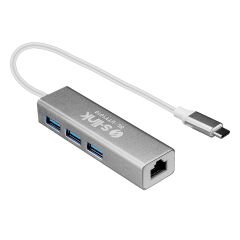 S-link SL-UTY1010 TPYE-C TO USB 3.0 * 3 PORTS + RJ45 GIGABIT ETHERNET HUB