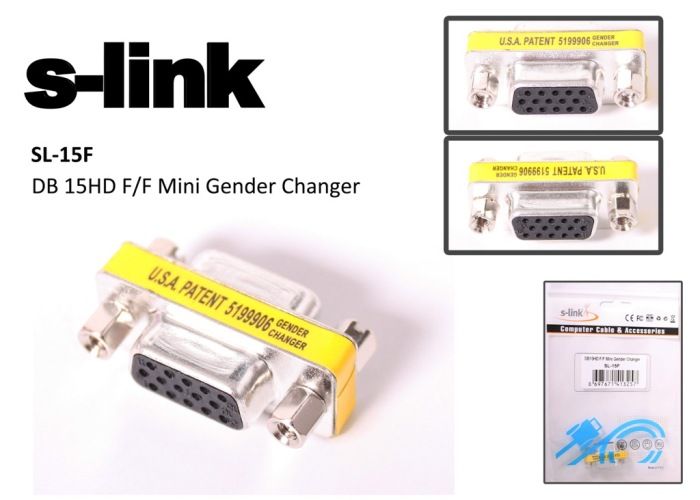 S-link SL-15F 15 Pin (F/F) Metal Çevirici