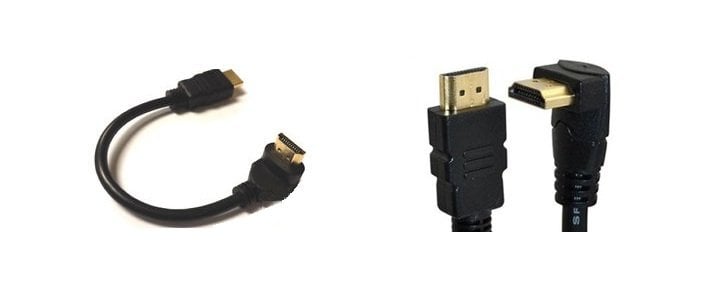 Fully G-507V Bir Ucu L Hdmi Kablo | Erkek-Erkek Uç 50cm