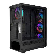 Everest BUMPY 4*12cm RGB Fan Tempered Camlı Gaming Oyuncu Kasası