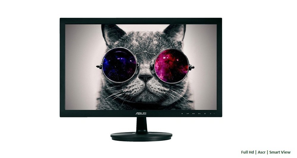 Asus VS228NE 21.5'' Full Hd Monitör...ASCR Özellikli Splendid/Smart View Teknolojili Enerji Tasarruflu 21.5'' 5ms Siyah Wide 1920x1080, VGA,DVI, Vesa Full Hd Led Monitör