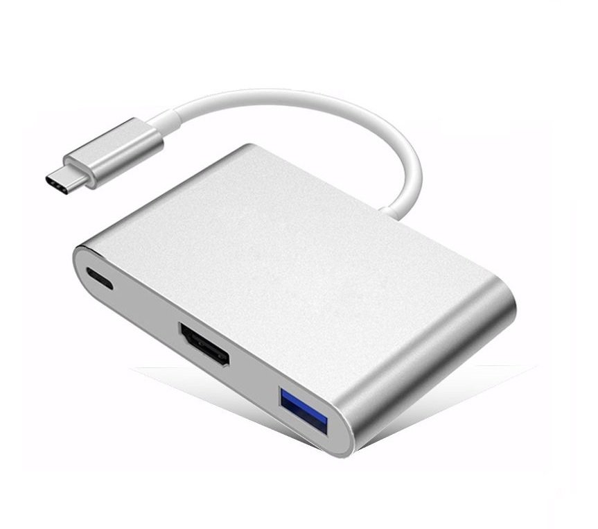 S-link SL-USB-C68 Type-C to Hdmi + Usb 3.0 + C Type Usb 3.1 Adaptör