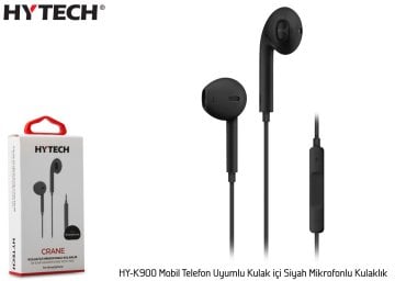 Hytech HY-K900 Mobil Telefon Uyumlu Kulak içi Siyah Mikrofonlu Kulaklık