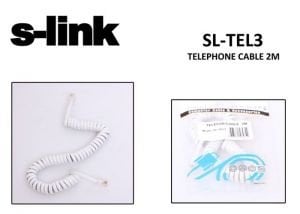 S-link SL-TEL3 2m Telefon Ahize Kablosu