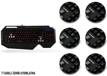 Everest Rampage SLAYER KB-R11 Siyah USB Tuş Aydınlatmalı Makrolu Q Gaming Klavye