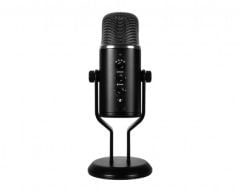 MSI GG IMMERSE GV60 STREAMING MIC YAYINCI MIKROFONU 24bit/96kHz, SARKI SOYLEME, PODCAST, ROPORTAJ, TOPLANTI VE OYUN YAYINLARI ICIN 4 FARKLI KAYIT MODU MAT YUZEYLI ALUMINYUM TASARIM